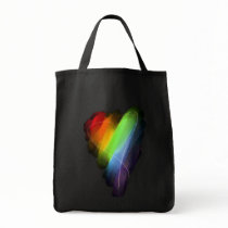 Watercolor Rainbow Heart Bag