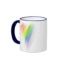 Watercolor Rainbow Heart Mug