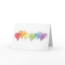 Watercolor Rainbow Hearts