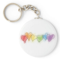 Watercolor Rainbow Hearts