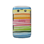 Watercolor rainbow stripes BlackBerry Bold Case casemate cases
