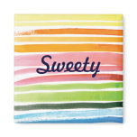 Watercolor rainbow stripes magnet magnets