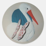 Watercolor Stork Sticker