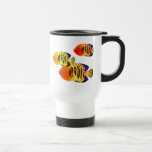 Watercolor Sunset Fish Trio Mugs