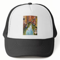 Watercolor Venice Painting Trucker Hat