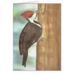 watercolor woodpecker greeting card