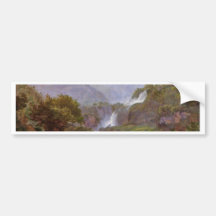 Waterfall At Tivoli By Rohden Johann Martin Von (B Bumper Sticker