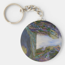 Waterfall by Night Key Chains