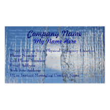 Waterfall Conserve Water Eco Business Cards