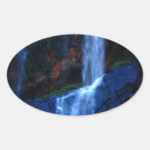 Waterfall Haven Oval Stickers
