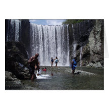 waterfall in Jamaica W.I. Greeting Card