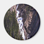 Waterfall In Jasper National Park Fridge Magnet