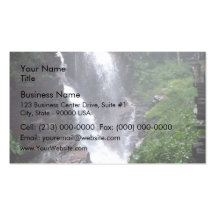 Waterfall in the forest business card templates