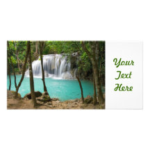 Waterfall in Tropical Forest Photo Card
