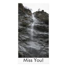 Waterfall Miss You Photo Greeting Card
