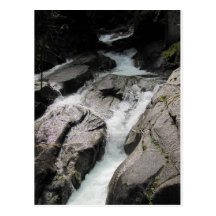Waterfall Over Rocks Post Cards