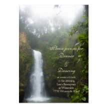 Waterfall Reception Card Business Card Template