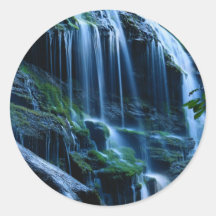 Waterfall Round Stickers