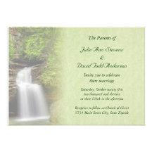 Waterfall Wedding Custom Invites
