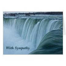 Waterfall With Sympathy Card