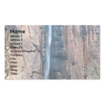 Waterfall, Zion National Park, Utah, U.S.A. Business Card Template