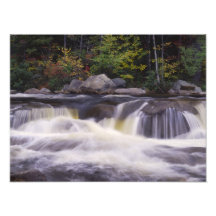 Waterfalls, Kancamagus Highway, White Photograph
