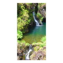 Waterfalls on the Road to Hana, Maui, Hawaii Personalized Photo Card