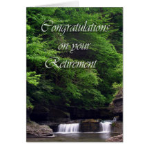 Waterfalls Retirement Card