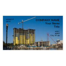 waterfront apartment construction business cards