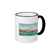 Waterfront View of Port and Smith Tower Mugs