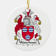 Waterhouse Family Crest Christmas Tree Ornaments