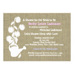 Watering Can and Burlap Bridal Shower Custom Announcement