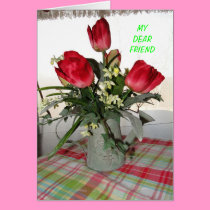 Watering Can Flowers Bouquet, Friend cards