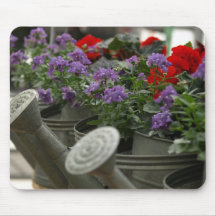 watering can flowers mouse pads