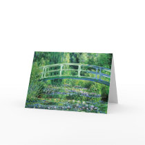 Waterlilies and Japanese Bridge, Claude Monet Card