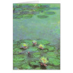 Waterlilies by Monet, Vintage Floral Impressionism Card