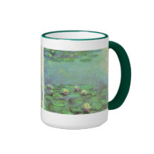 Waterlilies by Monet, Vintage Floral Impressionism Coffee Mug