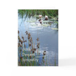 Waterlilies Sympathy Card
