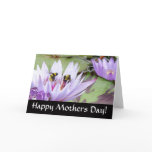 Waterlily Bumblebees Mothers Day Card