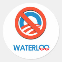 Waterloo Round Stickers