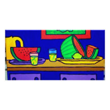 Watermellon Kitchen by Piliero Picture Card