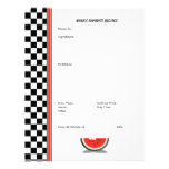 Watermelon Chequered Custom Recipe Page (unlined) Letterhead Design