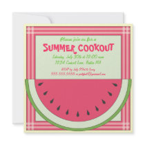 Watermelon Cookout Picnic Invitation