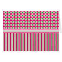 Watermelon Dots & Stripes Greeting Card