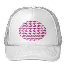 Watermelon heart pattern mesh hat