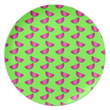 Watermelon pattern party plates