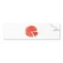 Watermelon pie chart bumper stickers