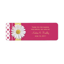 Watermelon Pink Polka Dot Favour Tags Labels