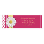 Watermelon Pink Shasta Daisy Wedding Favour Tag Business Cards
