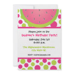 Watermelon Polka Dot Invitation
